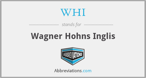 WHI - Wagner Hohns Inglis