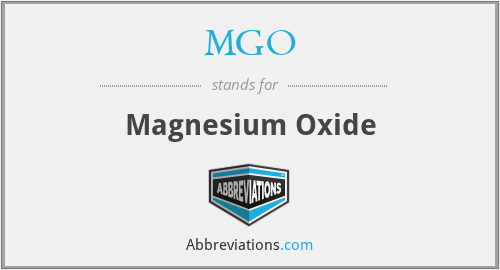 MGO - Magnesium Oxide