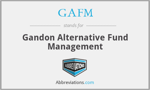 GAFM - Gandon Alternative Fund Management