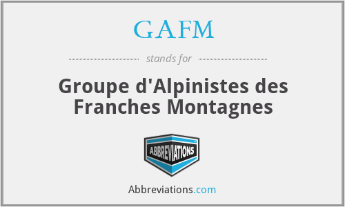 GAFM - Groupe d'Alpinistes des Franches Montagnes