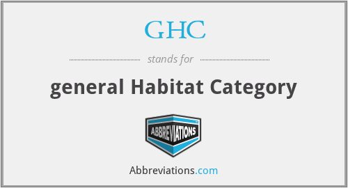 GHC - general Habitat Category