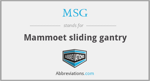 MSG - Mammoet sliding gantry