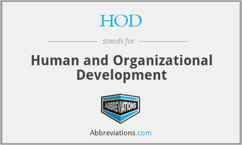HOD - Human and Organizational Development
