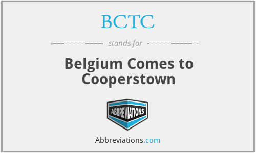 BCTC - Belgium Comes to Cooperstown