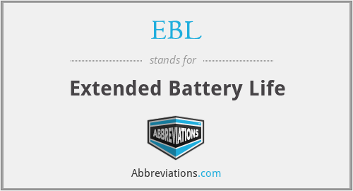 EBL - Extended Battery Life
