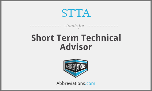 STTA - Short Term Technical Advisor