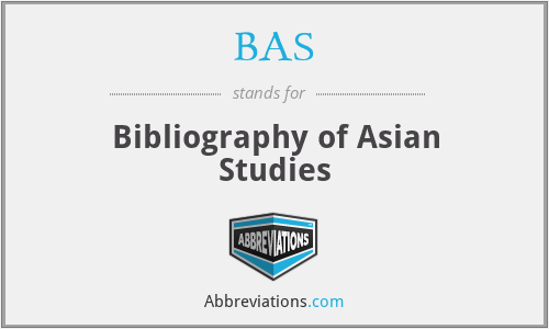 BAS - Bibliography of Asian Studies