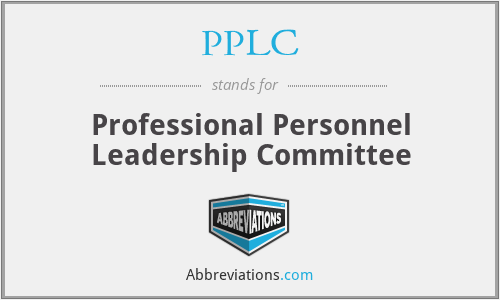 PPLC - Professional Personnel Leadership Committee