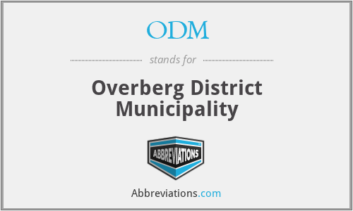 ODM - Overberg District Municipality