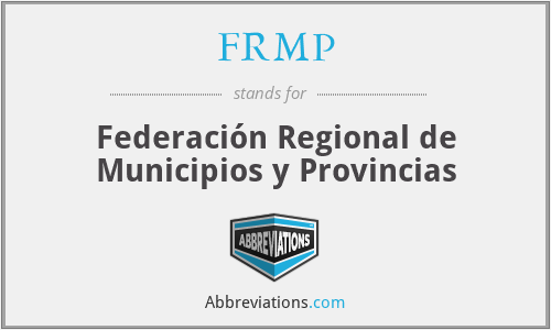 FRMP - Federación Regional de Municipios y Provincias