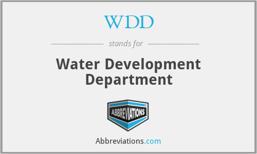 WDD - Water Development Department