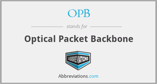 OPB - Optical Packet Backbone