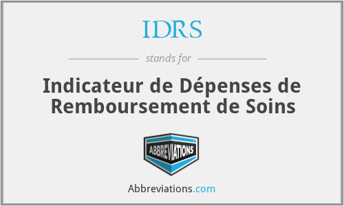 IDRS - Indicateur de Dépenses de Remboursement de Soins