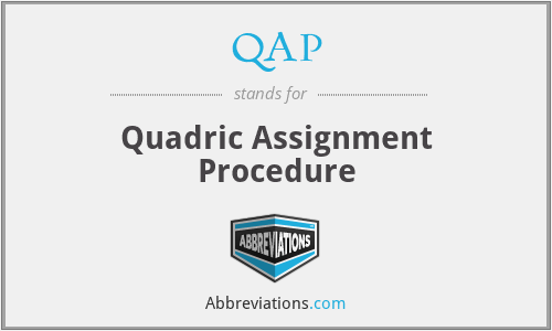 QAP - Quadric Assignment Procedure