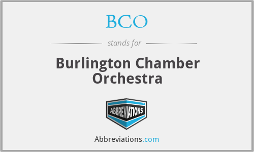 BCO - Burlington Chamber Orchestra
