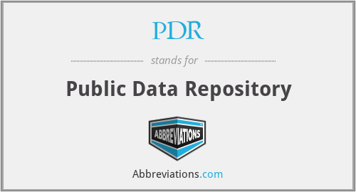 PDR - Public Data Repository