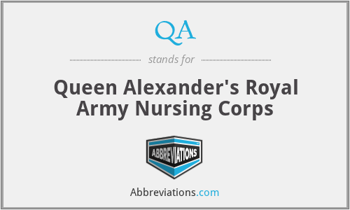 QA - Queen Alexander's Royal Army Nursing Corps