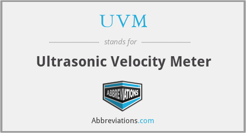 UVM - Ultrasonic Velocity Meter