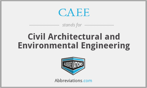 CAEE - Civil Architectural and Environmental Engineering