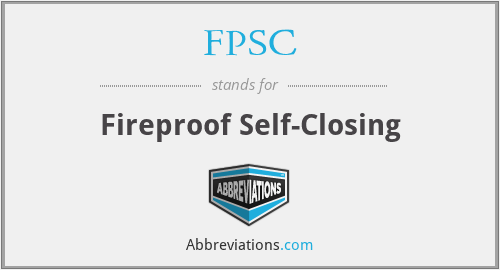 FPSC - Fireproof Self-Closing