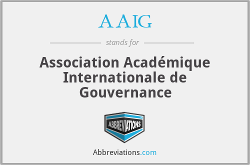 AAIG - Association Académique Internationale de Gouvernance