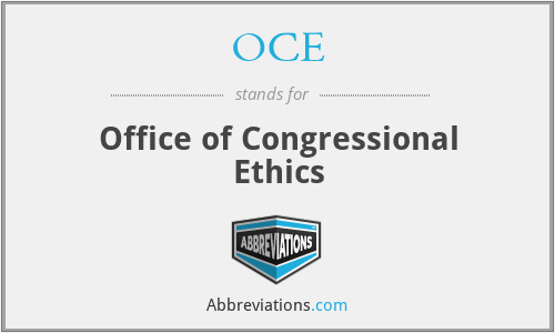 OCE - Office of Congressional Ethics