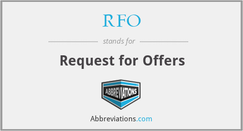 RFO - Request for Offers