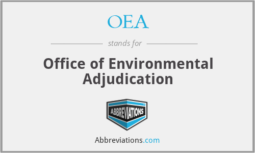 OEA - Office of Environmental Adjudication