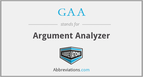 GAA - Argument Analyzer