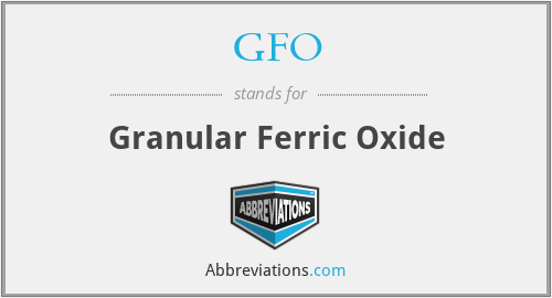 GFO - Granular Ferric Oxide