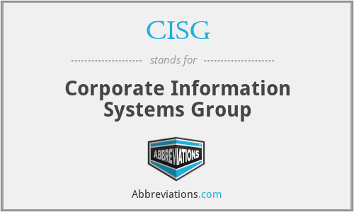 CISG - Corporate Information Systems Group