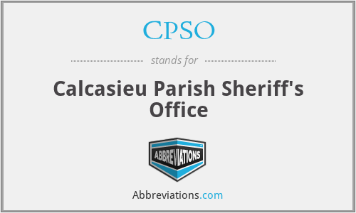 CPSO - Calcasieu Parish Sheriff's Office