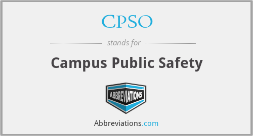 CPSO - Campus Public Safety