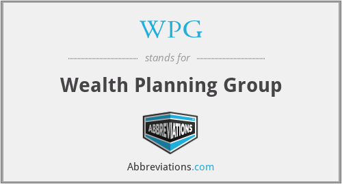 WPG - Wealth Planning Group