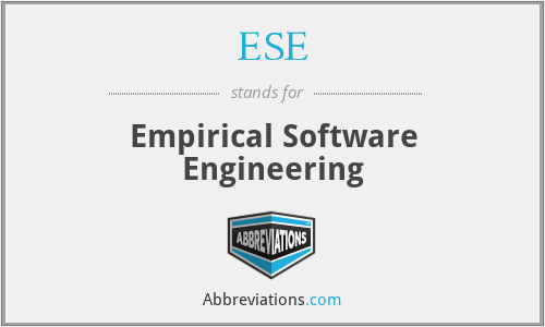 ESE - Empirical Software Engineering