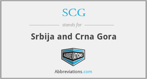 SCG - Srbija and Crna Gora