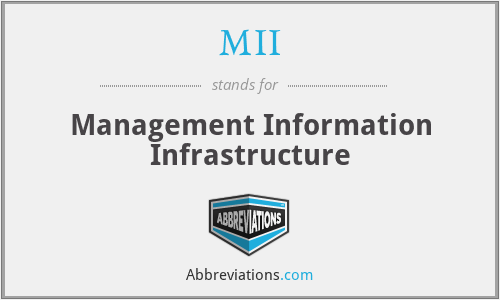 MII - Management Information Infrastructure