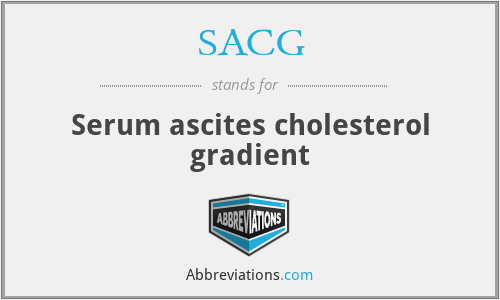 SACG - Serum ascites cholesterol gradient