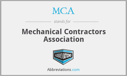 MCA - Mechanical Contractors Association