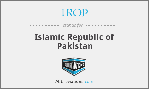 IROP - Islamic Republic of Pakistan
