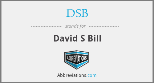 DSB - David S Bill