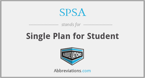 SPSA - Single Plan for Student