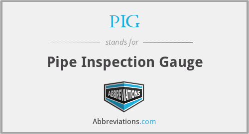 PIG - Pipe Inspection Gauge