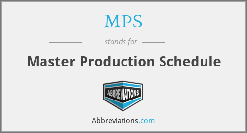MPS - Master Production Schedule