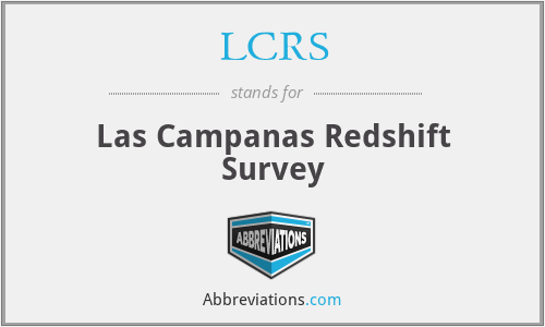 LCRS - Las Campanas Redshift Survey
