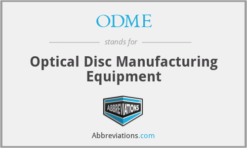 ODME - Optical Disc Manufacturing Equipment