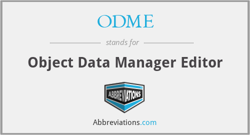 ODME - Object Data Manager Editor