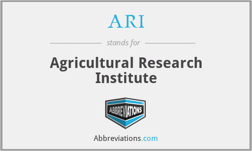 ARI - Agricultural Research Institute
