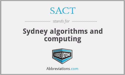 SACT - Sydney algorithms and computing
