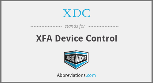 XDC - XFA Device Control